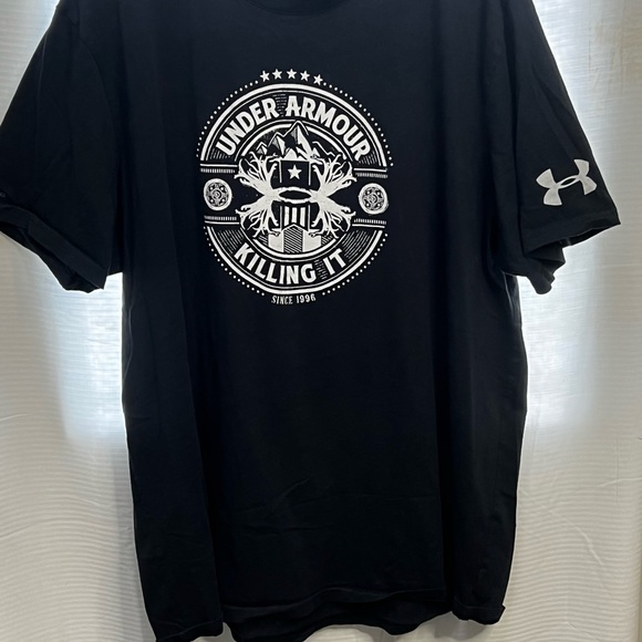 Under Armour Shirts Mens Under Armour Black Tshirt With Graphic Poshmark